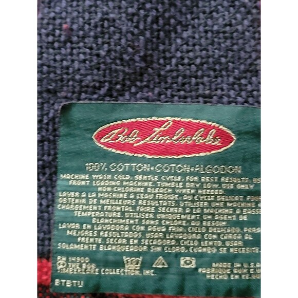 Bob Timberlake Holiday Red Cardinal Tapestry Throw Blanket 48x65 Vtg USA Navy - Picture 7 of 7